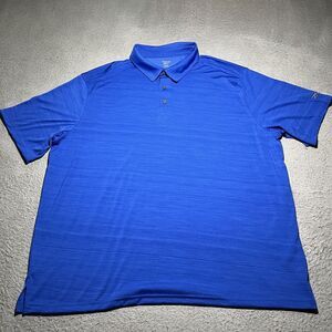Reebok Polo Shirt Mens 3XL Speedwick Performance Short Sleeve Stretch Blue Golf